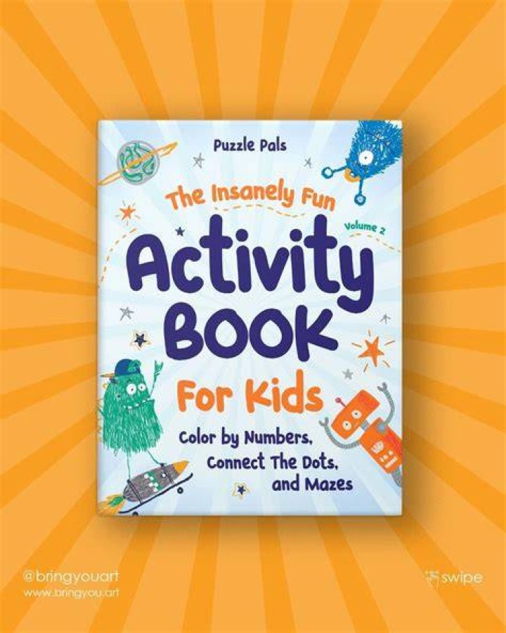 Adhesive decals for a kid's activity book