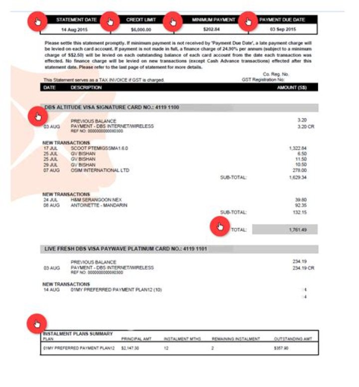 Can I use credit card statements as receipts for taxes?