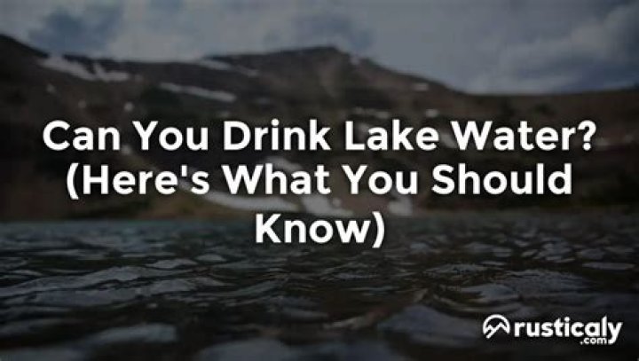 Can you drink lake water?