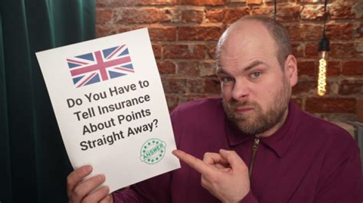 Do you have to tell insurance about points straight away?