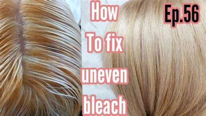 How do you fix blotchy bleached hair?