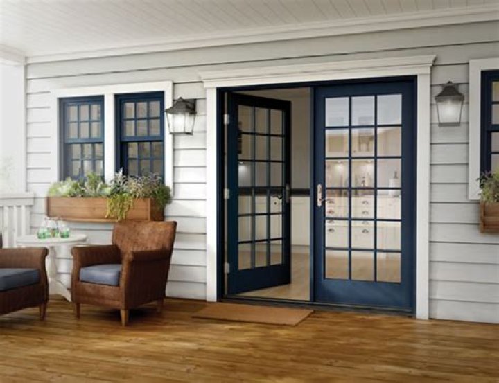 How do you secure a French door with wind?