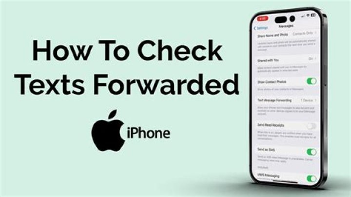 How do you tell if my texts are being forwarded?