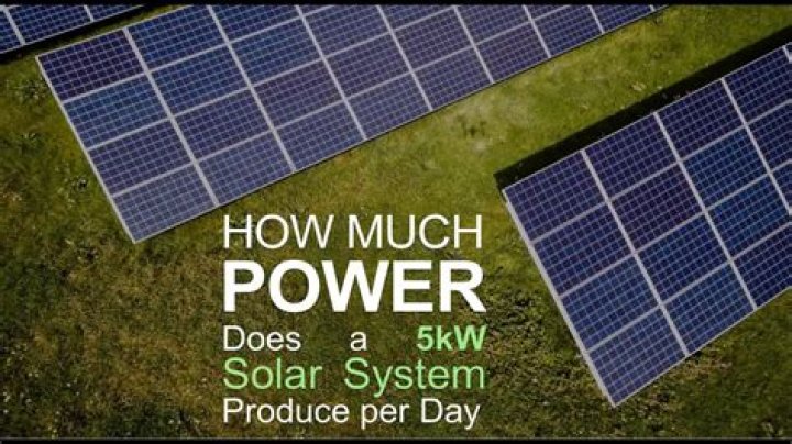 How much power does a 5kW solar system produce per hour?