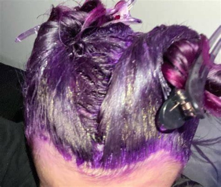 It can turn hair purple