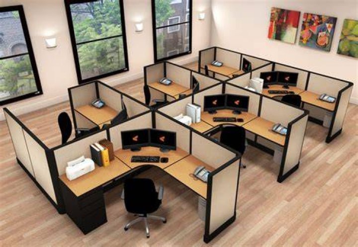Piece of furniture in a cubicle
