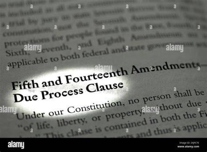 ___ process (phrase in the Fifth Amendment)