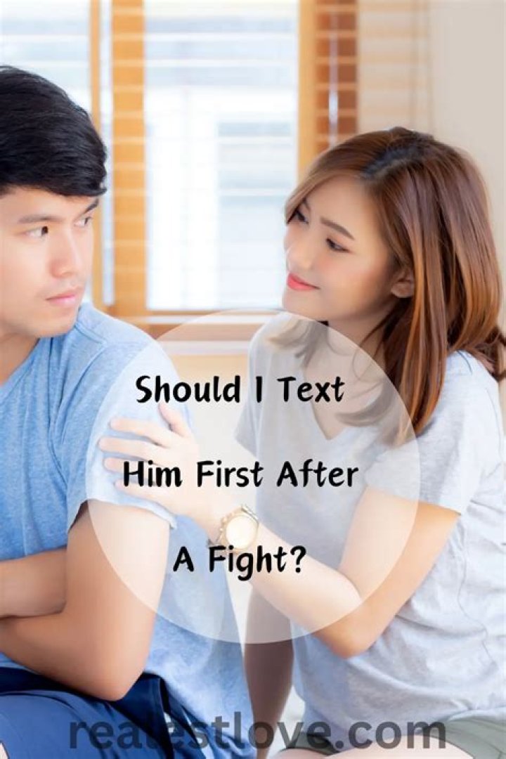 Should I text him or let it go?