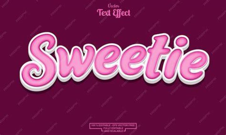 Sweetie in modern slang