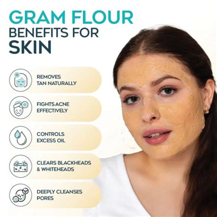 What can be mixed with besan for glowing skin?