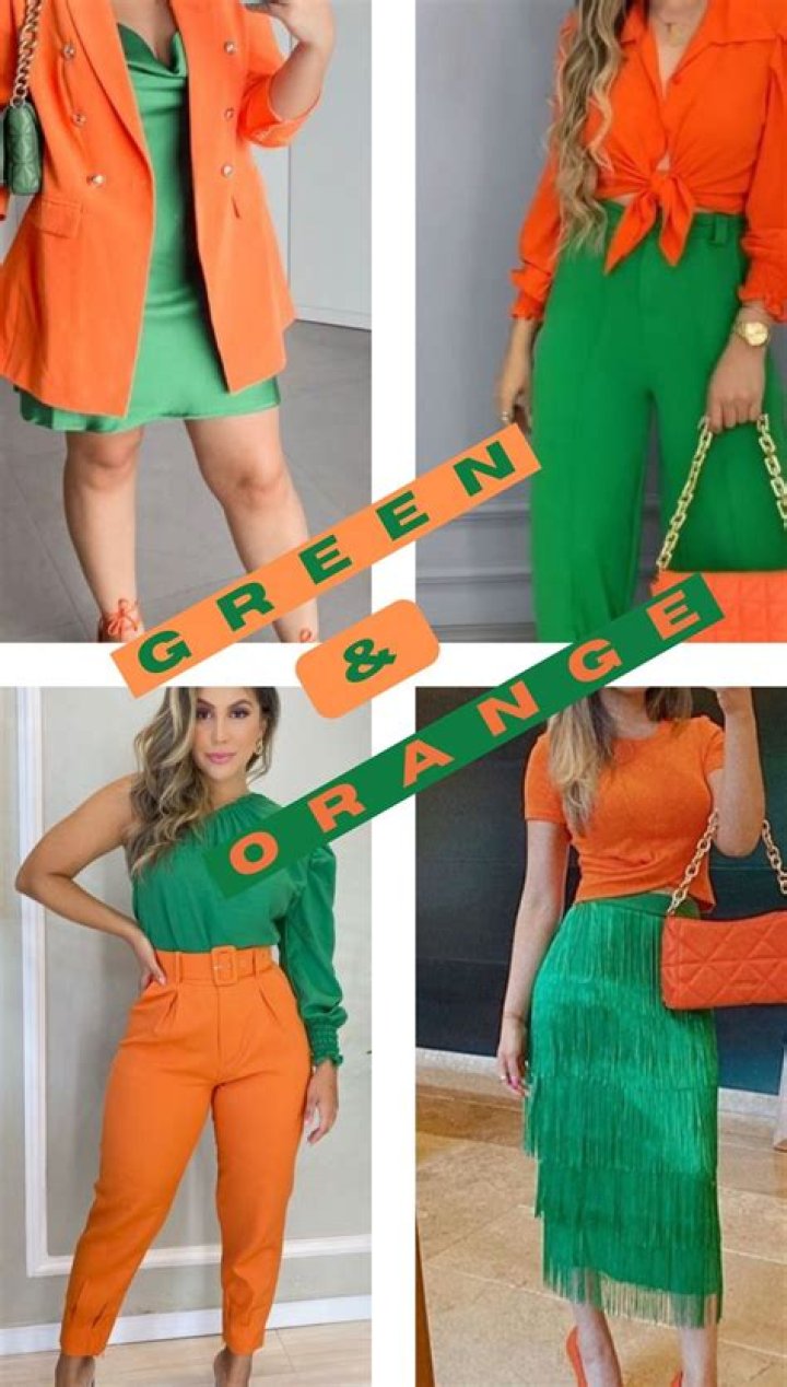 What clothes go with orange lipstick?