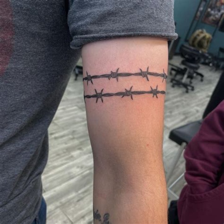 What does a barbed wire tattoo mean?