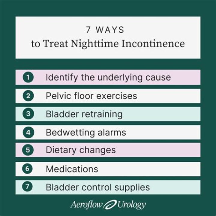 What helps incontinence at night?