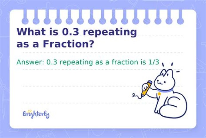 What is 0.30 repeating as a fraction?