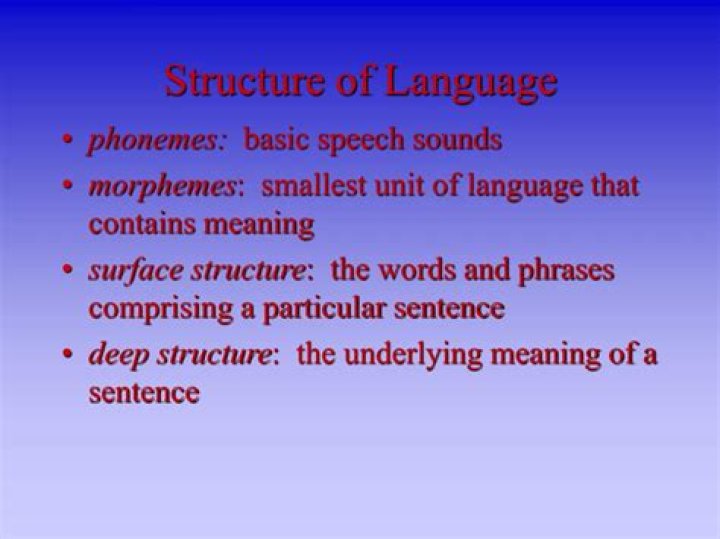 What is language structure?