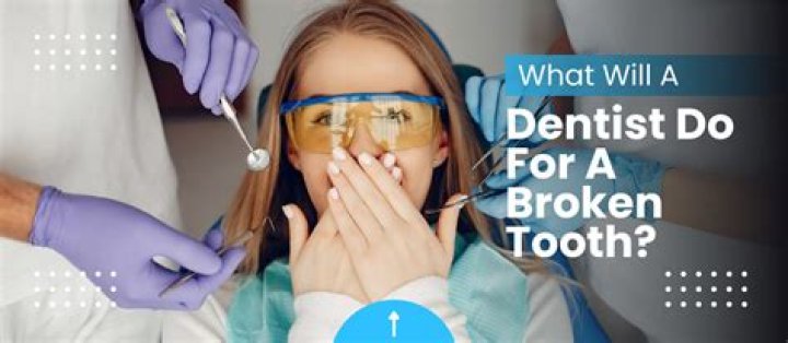 What will a dentist do for a broken tooth?