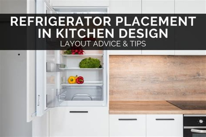 Where should a refrigerator be placed in the kitchen?