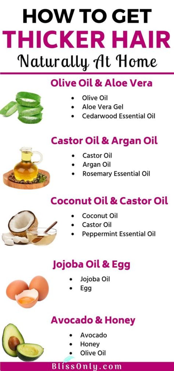Which oil makes your hair thicker?