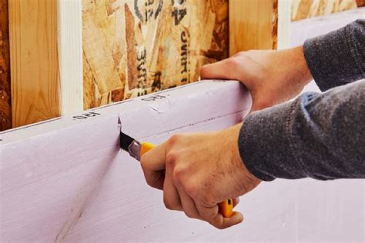 Which side of insulation board faces out?